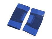 Unique Bargains 2 Pcs Blue Black Stripe Stretch Pullover Band Elbow Supports Arm Protector