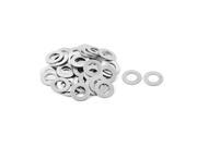 M6 x 12mm x 0.5mm Stainless Steel Flat Pad Washer Gasket Silver Tone 50pcs