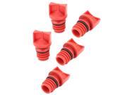Plastic Shell 18mm Male Thread Dia Air Compressor Oil Plugs Red 5PCS