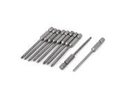 Unique Bargains 3mm Tip PH1 Magnetic Cross Phillips Screwdriver Bit 10pcs