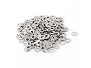 Unique Bargains 200pcs 304 Stainless Steel M3 Flat Washers Spacers Gasket Silver Tone