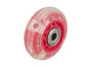 Unique Bargains Roller Skating Red Shoes Wheel w Flashing Lighted LED