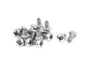 14 M6.3x13mm Stainless Steel Phillips Round Pan Head Self Tapping Screws 15pcs