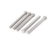 Unique Bargains 3 8 16 x 4 304 Stainless Steel Hex Head Full Thread Bolts Silver Tone 5 Pcs