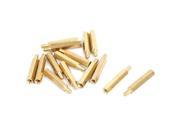 Unique Bargains M3x23 6mm Male Female Threaded Brass Hex Tapped Hexagonal Spacer Standoff 15pcs