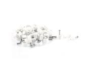 50Pcs Semi Circle Shaped Cable Wire Cord Holder Tie Clips w Nail