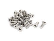 Unique Bargains M8x20mm Stainless Steel Countersunk Flat Head Cross Phillips Screw Bolts 25pcs