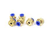 1 2BSP Male Thread 8mm Push In Joint Pneumatic Connector Quick Fittings 6pcs