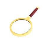 Handheld Metal Frame 5X Magnifier Glass Jewelry Loupe 90mm Dia