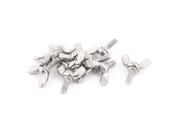 M4 Male Thread 0.7mm Pitch Butterfly Head Wing Screws Bolts 10pcs