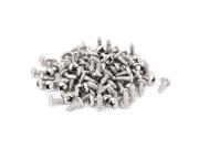 Unique Bargains 3.9mm x 12mm Pan Head Phillips Self Tapping Screw Fasteners Silver Tone 100 Pcs