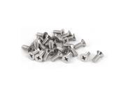 25 Pcs M5x12mm 316 Stainless Steel Countersunk Phillips Machine Screws Bolts