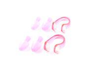 Swimming Guard Tool Protector Silicone Ear Plug Earplugs Nose Clip Pink 2pairs