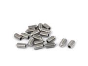 M5x10mm Stainless Steel Hex Socket Set Cone Point Grub Screws Silver Tone 18pcs
