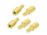 M3 Male to Female Thread Brass Hexagonal Spacer Standoff Support 7mm 6mm 5pcs