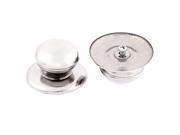 Home Stainless Steel Pan Pot Cover Lid Knob Handle 57mm x 42mm 2 Pcs