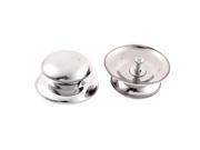 Stainless Steel Pan Pot Cover Lid Knob Handle 57mm x 45mm 2 Pcs