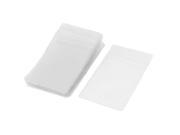 Office Plastic Vertical Name Card ID Badge Holder Protector Pouch Clear 20pcs