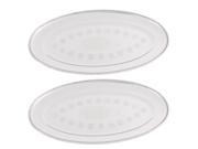 Oval Shaped Food Container Dish Plate 11 Length 2PCS