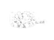 Unique Bargains 25PCS 2 Terminal 2.54mm Pitch Straight Mounting Pin Headers White