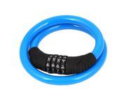 Unique Bargains Durable 4 Digit Steel Wire Motorcycle Bicycle Security Safeguard Combination Lock Blue