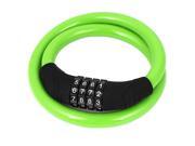 Unique Bargains Durable 4 Digit Steel Wire Motorcycle Bicycle Security Safeguard Combination Lock Green