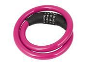 Unique Bargains Durable 4 Digit Steel Wire Motorcycle Bicycle Security Safeguard Combination Lock Pink
