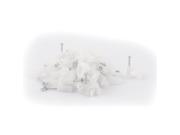 12mm RJ45 Cat6 Phone Wire Cable Circle Nail Clips White 38pcs
