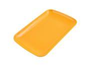 Unique Bargains Plastic Rectangle Shaped Dinner Dessert Vermicelli Snack Plate Dish Orange