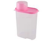 Unique Bargains Family Kitchenware Plastic Airtight Soybean Rice Food Storage Seal Box Pink