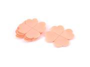 Family Desk Table Silicone Four Leaf Clover Shape Coaster Cup Mats Pink 5 PCS