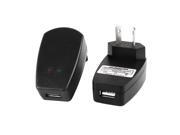AU Plug AC 100 240V to DC 5V 500mA 0.5A USB 2.0 Port Charger Adapter Black 2 Pcs