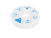 Household Plastic Heptagon 7 Compartments Medicine Pill Storage Box Case Clear