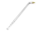 137mm to 425mm 5 Sections FM Radio TV Telescopic Antenna Replacement Silver Tone
