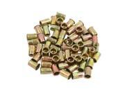 60 Pcs M6 Bronze Tone Stainless Steel Thread Small Head Rivet Nut Nutserts 60 Pcs M6 Bronze Tone Stainless Steel Thread Small Head Rivet Nut Nutserts