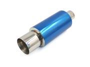59MM Inlet Dia Blue Stainless Steel Exhaust Muffler Pipe for Auto Car Vehicle 59MM Inlet Dia Blue Stainless Steel Exhaust Muffler Pipe for Auto Car Vehicle
