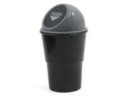 Black Plastic Push Lid Portable Garbage Trash Can for Home Office Vehicle Car Black Black Plastic Push Lid Portable Garbage Trash Can for Home Office Vehicle Car Black