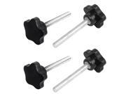 Global Bargains 4 Pcs 10mm Thread Diameter Star Shaped Head Clamping Screw Knob Grips Black Global Bargains 4 Pcs 10mm Thread Diameter Star Shaped Head Clamping Screw Knob Grips Black