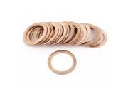 20Pcs 27mmx36mmx1.5mm Copper Crush Washer Flat Oil Drain Gasket Fitting 20Pcs 27mmx36mmx1.5mm Copper Crush Washer Flat Oil Drain Gasket Fitting