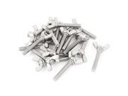 Unique Bargains M5x30mm Thread Stainless Steel Wing Bolt Butterfly Screws Fastener 20Pcs Unique Bargains M5x30mm Thread Stainless Steel Wing Bolt Butterfly Screws Fastener 20Pcs