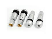 4PCS Vehicles Car Silver Tone Black 7mm Thread Dia Tire Tyre Valve Stem w Cap 4PCS Vehicles Car Silver Tone Black 7mm Thread Dia Tire Tyre Valve Stem w Cap