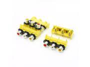 Global Bargains 5Pieces PCB Mount AV Concentric Outlet 3 RCA Female Jack Connector Yellow Global Bargains 5Pieces PCB Mount AV Concentric Outlet 3 RCA Female Jack Connector Yellow
