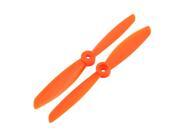 Pair 6 x 4.5 Inches Orange 2-Vanes RC Aircraft Propeller w Spacing Rings Pair 6 x 4.5 Inches Orange 2-Vanes RC Aircraft Propeller w Spacing Rings