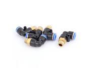 5 Pcs 6mm Hole Dia 1/8BSP Thread Push In Connector Tube Pneumatic Quick Fittings 5 Pcs 6mm Hole Dia 1/8BSP Thread Push In Connector Tube Pneumatic Quick Fittings