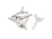 M4x20mm Thread 304 Stainless Steel Wing Butterfly Screws Fasteners 5pcs M4x20mm Thread 304 Stainless Steel Wing Butterfly Screws Fasteners 5pcs