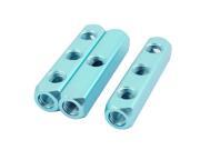 Unique Bargains 1/4BSP Thread 6 Ports 3 Way Air Hose Inline Manifold Splitter Block Blue 3pcs Unique Bargains 1/4BSP Thread 6 Ports 3 Way Air Hose Inline Manifold Splitter Block Blue 3pcs