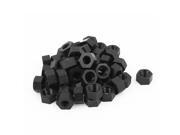 Metric M10 Thread Nylon Insert Lock Screw Fastener Hexagon Hex Nuts Black 50pcs Metric M10 Thread Nylon Insert Lock Screw Fastener Hexagon Hex Nuts Black 50pcs