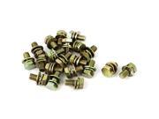 Global Bargains 20pcs M8x16mm 8.8 Grade Yellow Zinc Plated Hex Head Bolt w Washer Global Bargains 20pcs M8x16mm 8.8 Grade Yellow Zinc Plated Hex Head Bolt w Washer