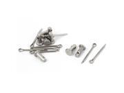 M3 x 8mm Flat Head 304 Stainless Steel Round Clevis Pins Fastener 8 Pcs M3 x 8mm Flat Head 304 Stainless Steel Round Clevis Pins Fastener 8 Pcs