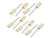 2.3mm Dia Shank 8mm Cylinder Head Felt Mounted Point Grinding Bits 10pcs 2.3mm Dia Shank 8mm Cylinder Head Felt Mounted Point Grinding Bits 10pcs